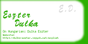 eszter dulka business card
